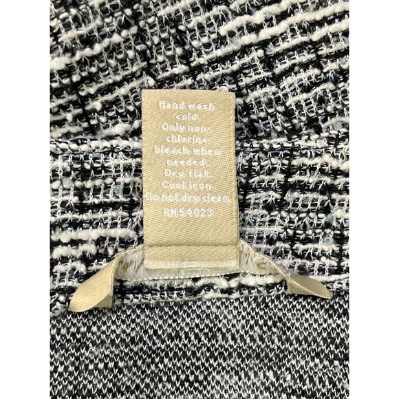 Banana Republic Black White Textured Metallic Knit Short Sleeve Top Medium - Picture 9 of 9